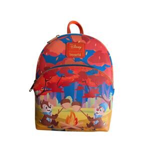 Loungefly Disney Chip & Dale Campfire mini backpack NWT